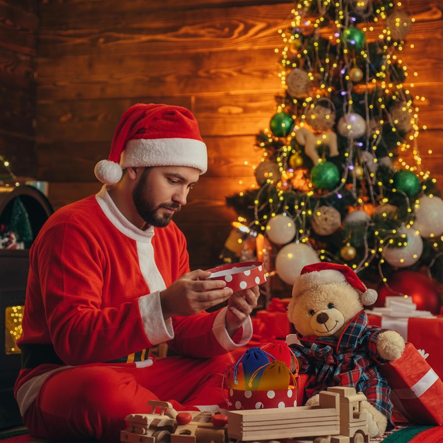 Xelsluthe 16 Pack Velvet Drawstring Bags, Mini Velvet Jewelry Pouches, 4.1x3.3 Inch Velour Storage Bags for Dice, Crystals, Gift Packaging, 8 Colors - Image 7