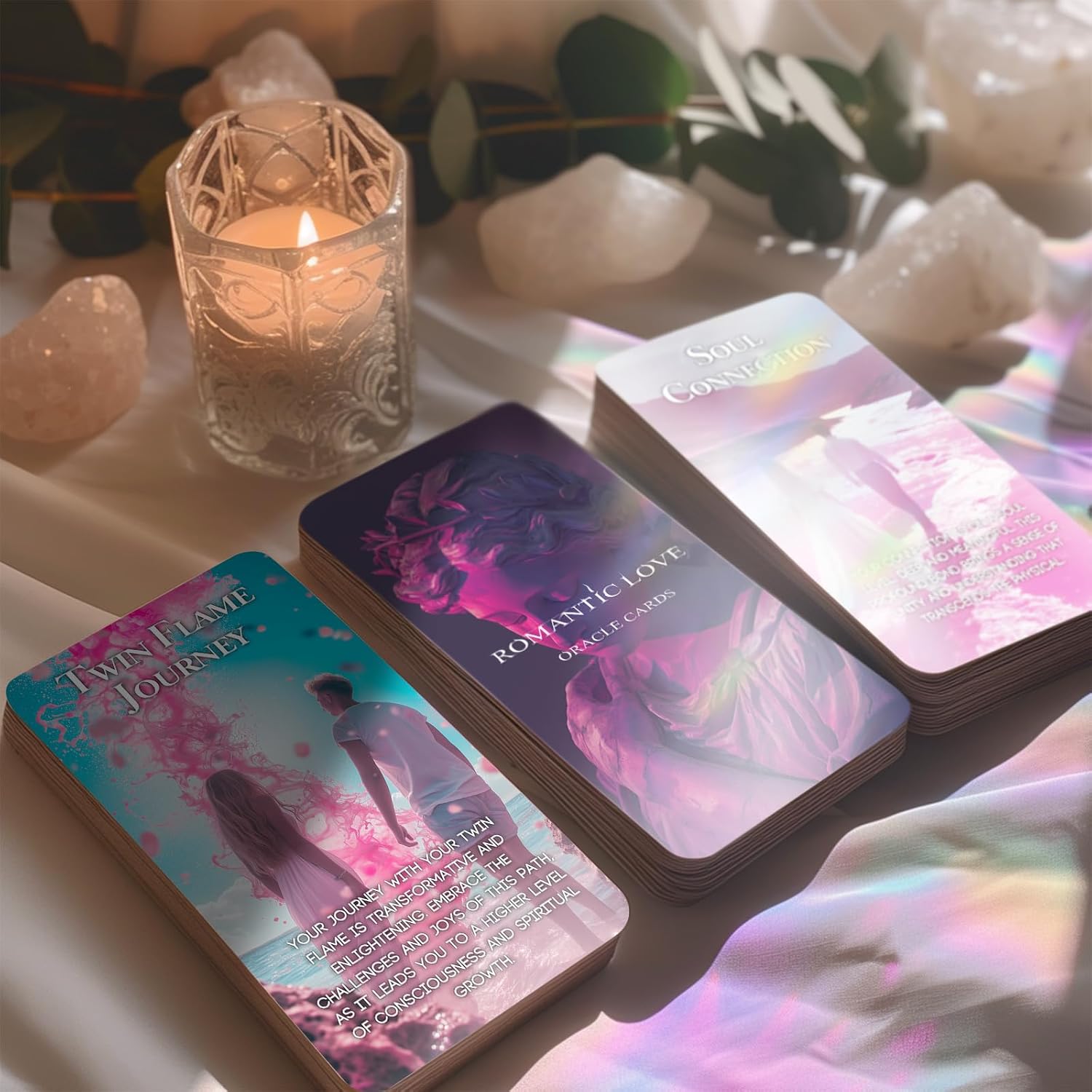 Romantic Love Oracle Cards, Soulmates and Twin Flames Oracle Deck with Meanings on Them for Beginner, Love Relationships - Image 6