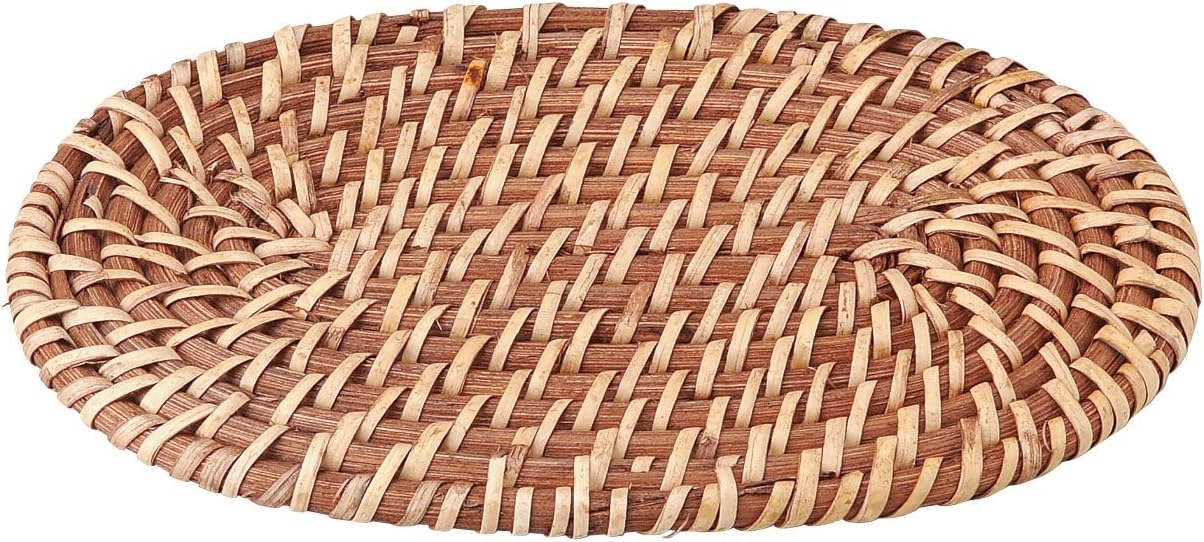 SANTOO 16154 Rattan Mat Oval 20 Natural Material