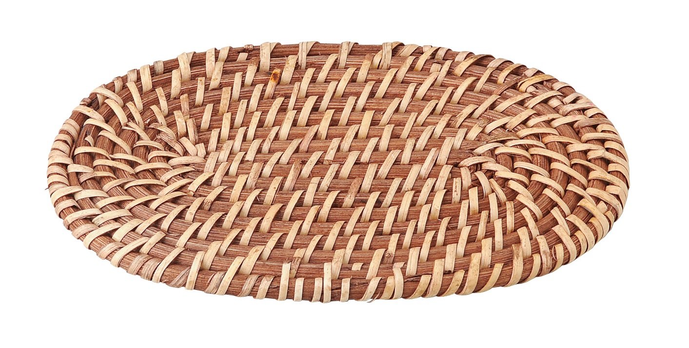 SANTOO 16154 Rattan Mat Oval 20 Natural Material