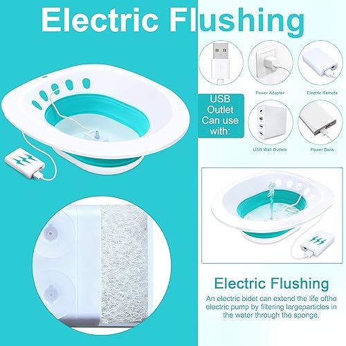 Miniatura 6 de Baño de Asiento Eléctrico, Baño de Asiento para Hemorroides, Baño de Asiento para Asiento de Inodoro, Baño de Asiento para Cuidado Posparto, Kit