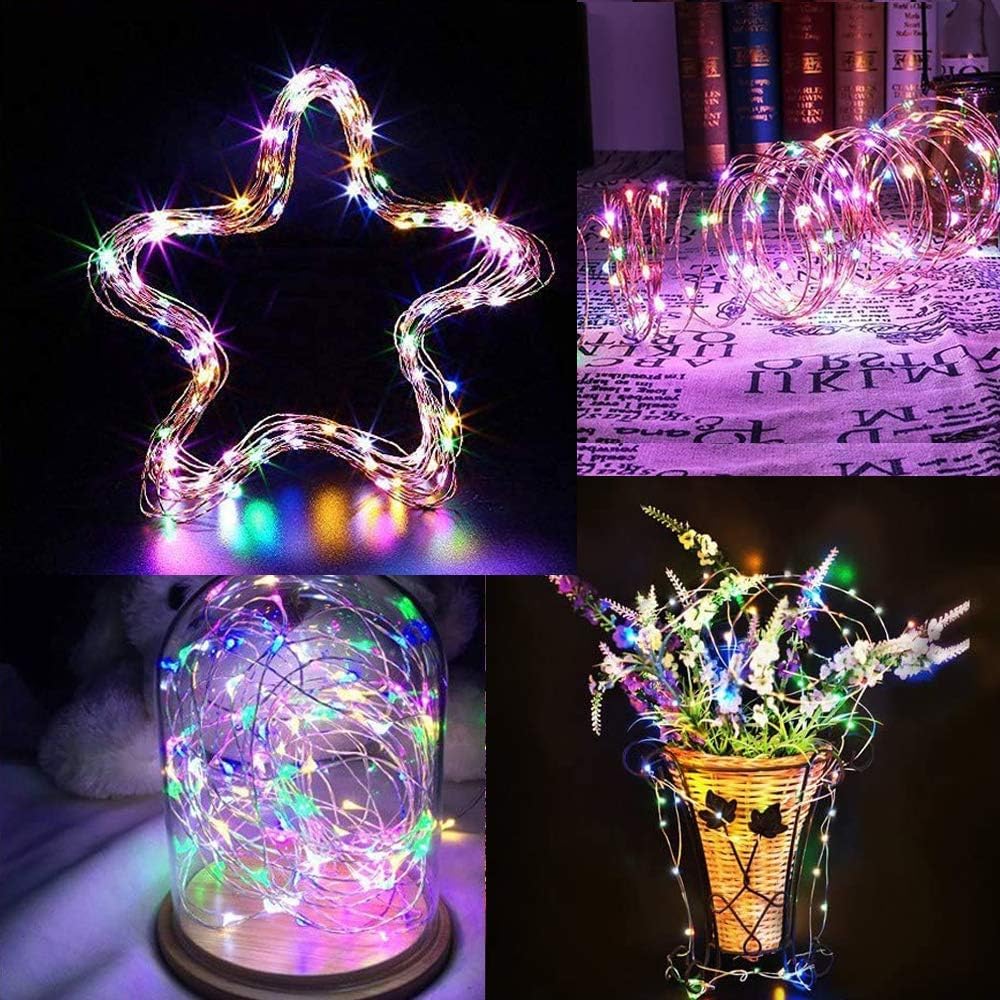 Solar String Lights Outdoor,2 Pack 32M/104.96ft 320 LED Copper Wire Light Waterproof Luminous LED String Lighting Chain 8 Modes Warm White Starry Fairy Lights for Garden Party Home Decoration - Image 4