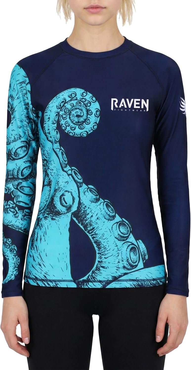 Raven Fightwear Women's Kraken Octopus Rash Guard MMA BJJ