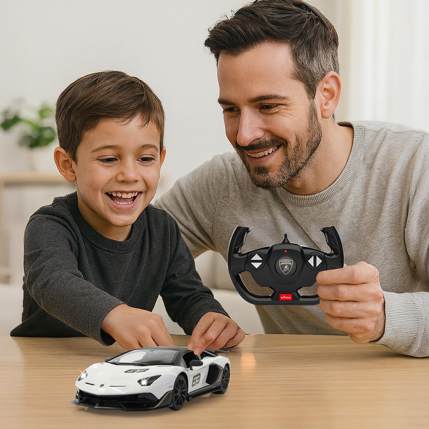 JAMARA 405172 - Lamborghini Aventador SVJ 1:14 2,4 GHz - oficjalna licencja, do 1 godziny jazdy przy ok. 11 km/h, idealnie odwzorowane szczegóły, wysokiej jakości wykonanie, biały