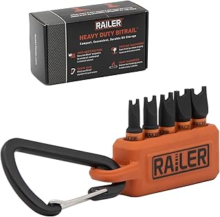 Spanner Screwdriver Bit Set - Railer 5PC S2 Steel 1" Spanner Snake Eyes Impact Driver Bit Set With A Tool Storage Bit Hold...