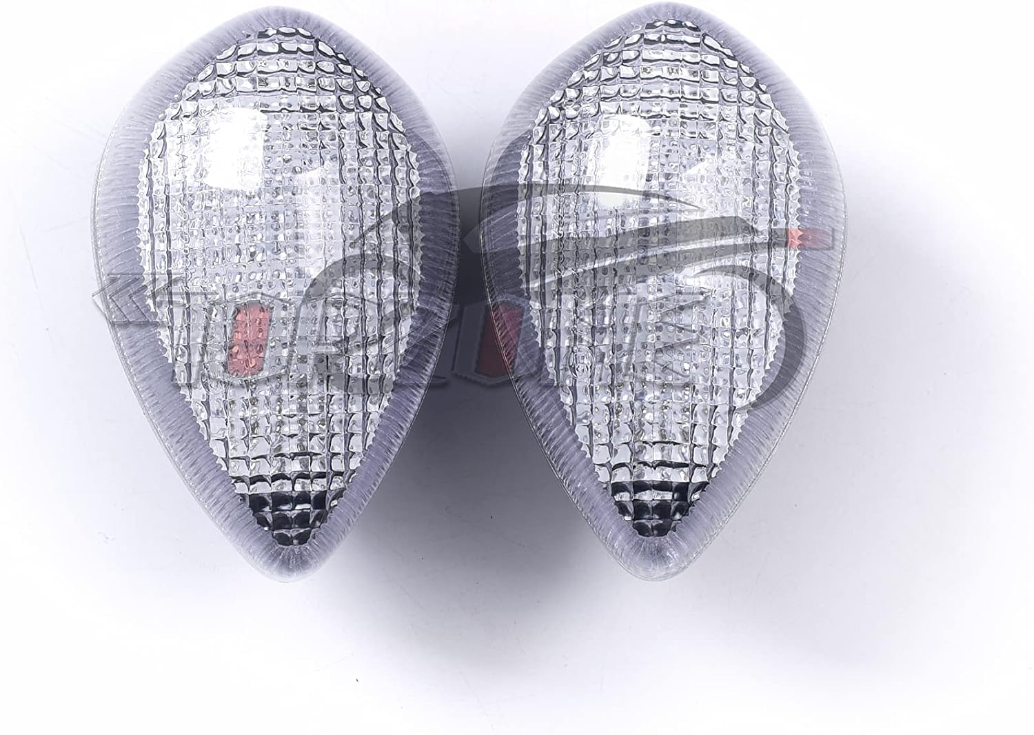 Compatible For Yamaha 2004-2009 FZ6; 2009-2017 FZ6R; 2011-2013 FZ8-N / FZ8-S; 2008-2017 WR250R; Flaher Idicator Lamp Light Blinker Turn Signal Lens (LED Turn Signal, Clear Lens)