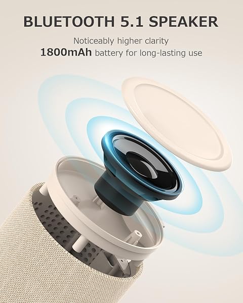COLSUR Bluetooth Speaker, Wireless Charger, Bluetooth Speakers with Night Light, 2 in 1 Wireless Charging Station for iphone16/15/14/13/12 Series, for Air-Pods Pro/3/2(Gift Ideal) - 5