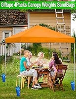 Vista 2 de Bolsas de arena de 120 libras para pesos de toldo extra grandes y resistentes para toldo desplegable Ez Pop Up, carpa, cenador, refugio solar