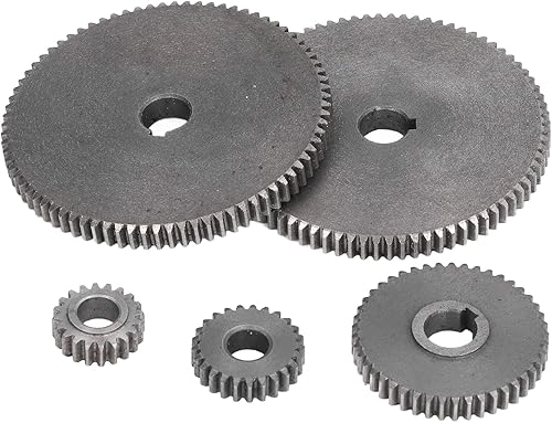 ViaGasaFamido Juego de 5 piezas de engranaje de torno de metal de máquina herramienta Mini T80 T45 T25 T20 Kit de reemplazo de accesorios de metal