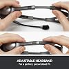 Logitech H111 Wired Stereo Over-Ear Headset with Microphone, Standard 3.5mm Jack Input, 235 Cable Length, Black