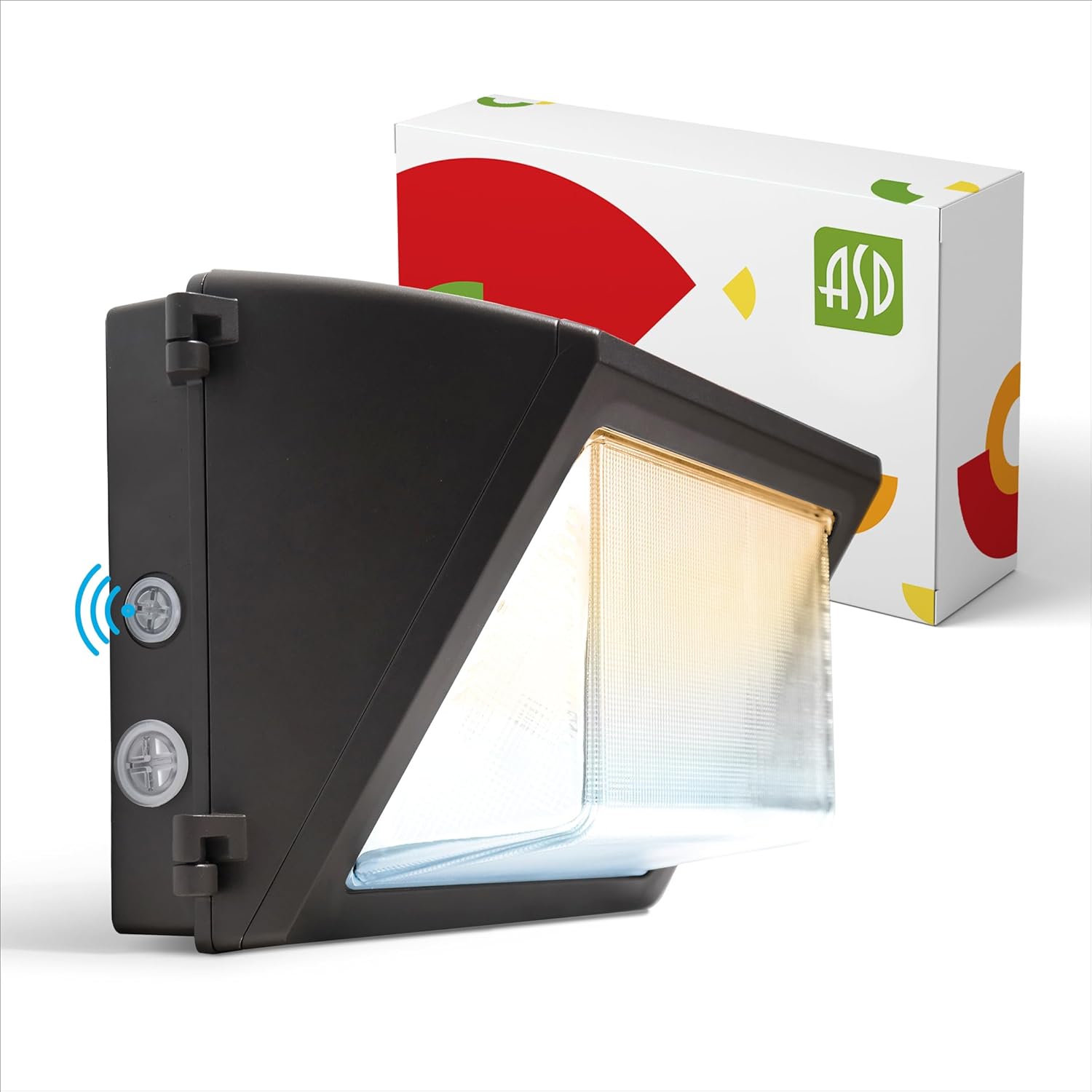 ASD 80/100/120W LED Wall Pack Light with Dusk to Dawn Photocell, 3000K/4000K/5000K 120-277V, Dimmable Commercial LED Wallpack Security Lights, Outdoor Wall Light for Building, UL DLC Premium, Bronze