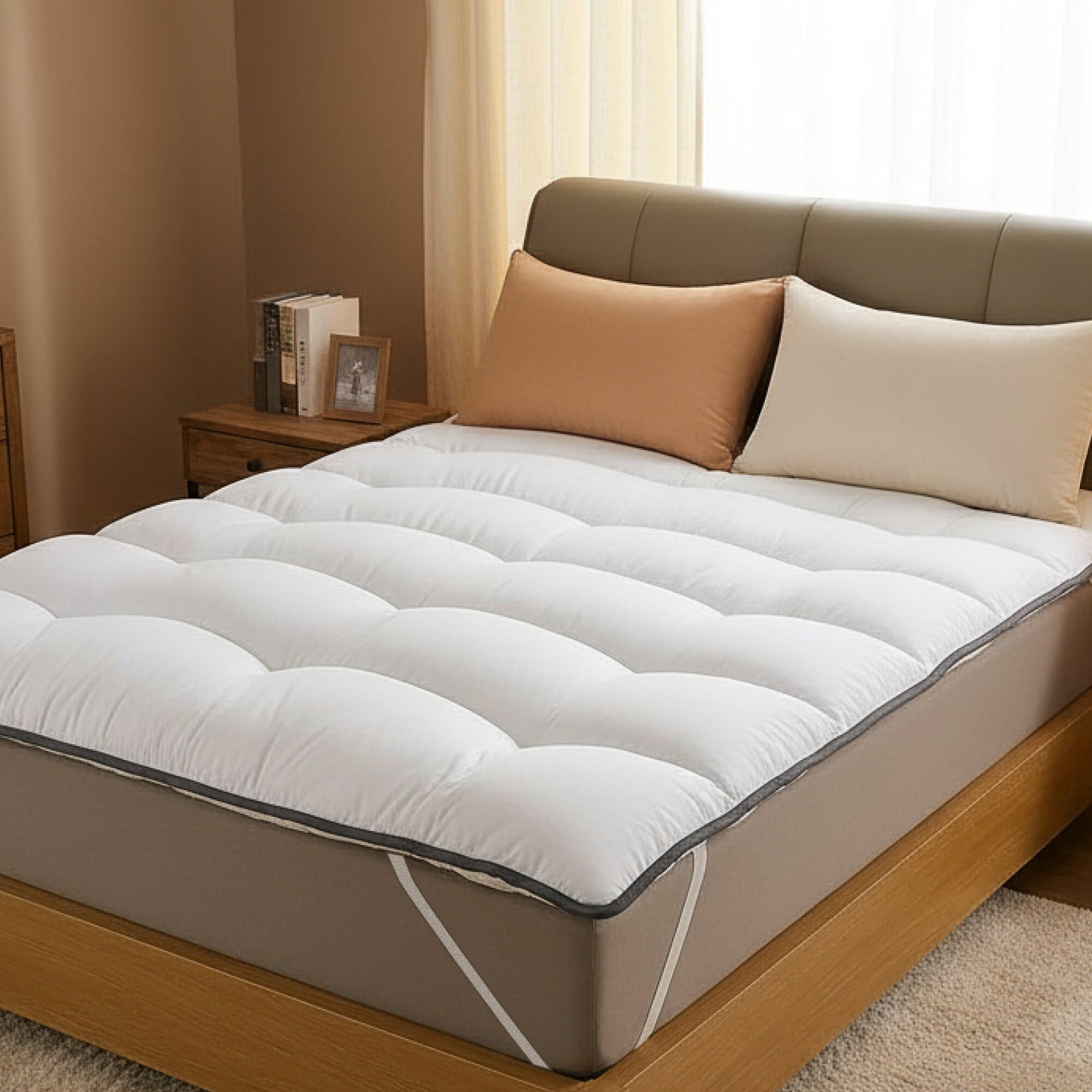 CATAVANA Topper 140x200cm Cloud – Atmungsaktiver Matratzen Topper 140x200 - Matratzenauflage Hypoallergen & Anti-Milben, Weich & Komfortabel für erholsamen Schlaf - Matrazentopper