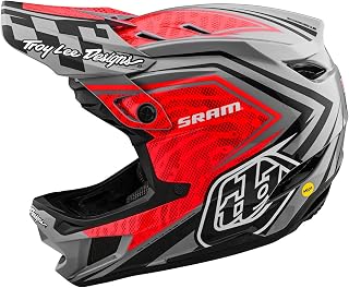 Troy Lee Designs - D4 Carbon Helmet; SRAM RED/Black MD