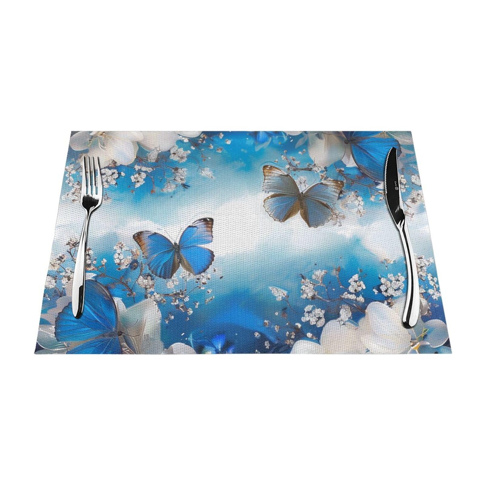 Sets de table antidérapants en PVC tissé anti-rayures pour protéger la table
