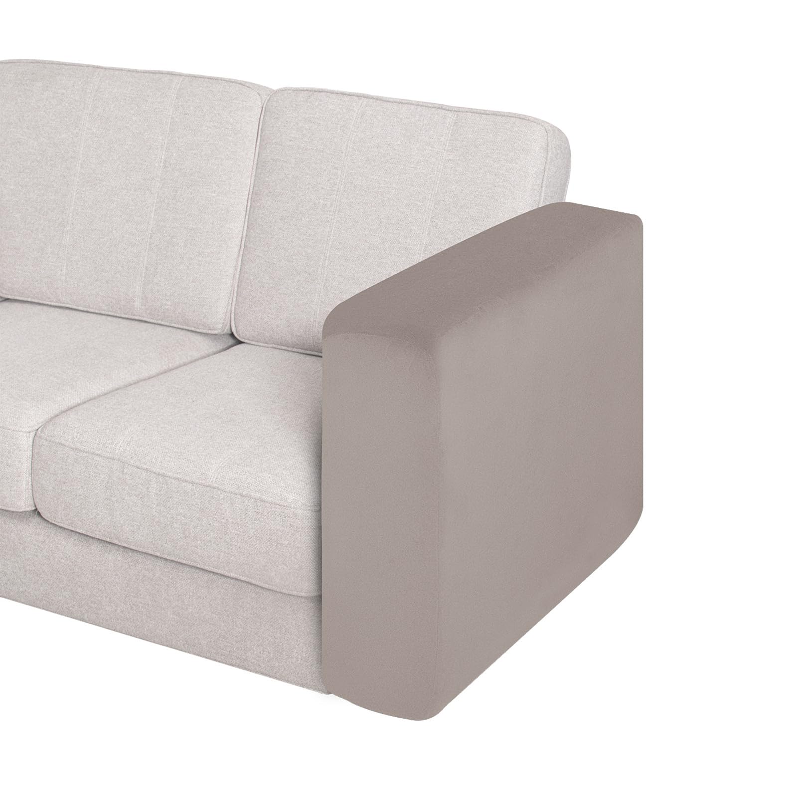 Armlehnenbezüge 2er-Set, Stretch rutschfest Sessel Couch Armlehnenbezug, Sofa Stuhl Armkappen Schonbezüge Für Stuhl Sofa Couch Liegestuhl (Graubraun,Klein – 1 Paar)