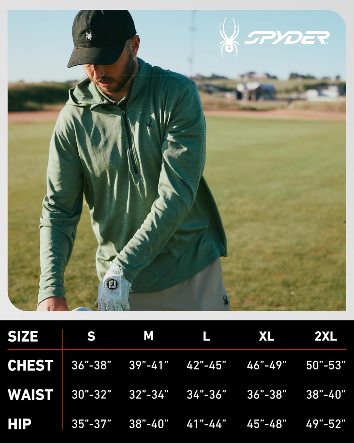 Spyder Mens Quarter Zip Pullover Sweatshirt - Lightweight Performance Fleece Dry Fit Quarter Zip Hoodie Sweatshirts for Men - Image 7