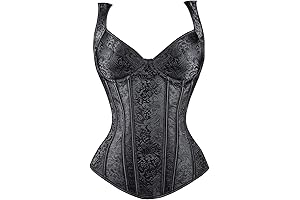 Corset Bustier with Dragon Scale Embroidered Jacquard