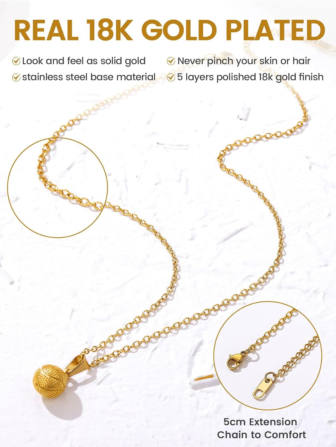 GOLDCHIC JEWELRY Sport Necklaces for Men Teen, Football Baseball Soccer Basketball Softball Necklaces with Stainless Steel Chain Athlete Jewelry Sports Fan Gift