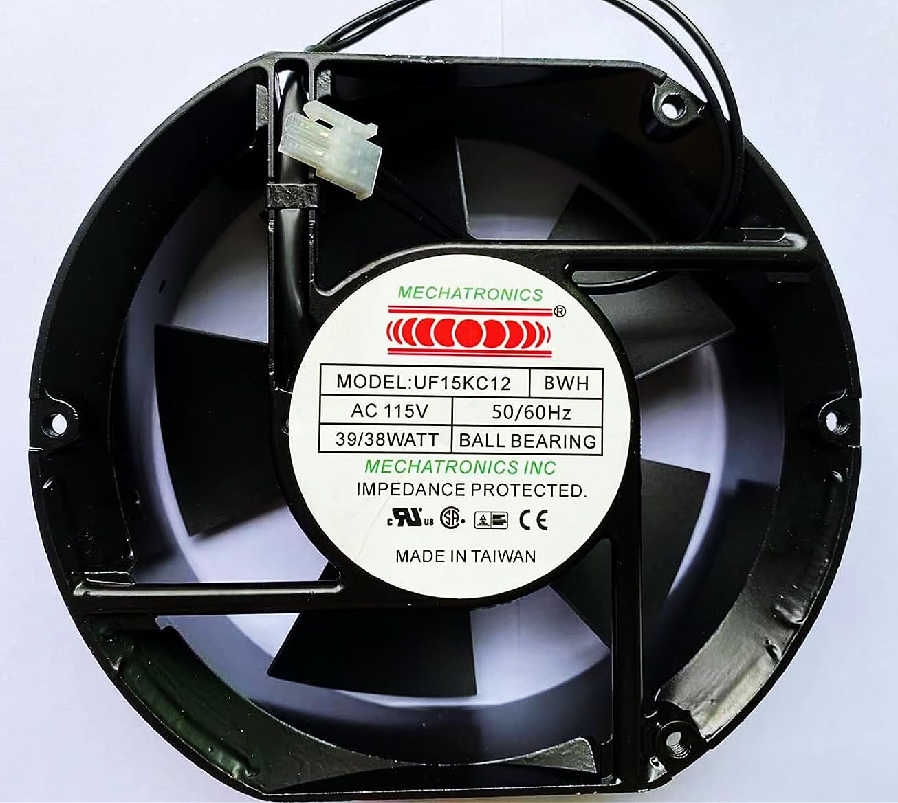 New UF15KC12 BWH AC115V 39/38W Cooling Fan for UF15KC12-BWH 17CM 2-wire AC Fan