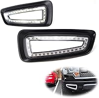 Vista 8 de iJDMTOY Luces de circulación diurna blancas de parachoques inferior compatibles con Ford Raptor SVT 10-14, ajuste directo en la apertura