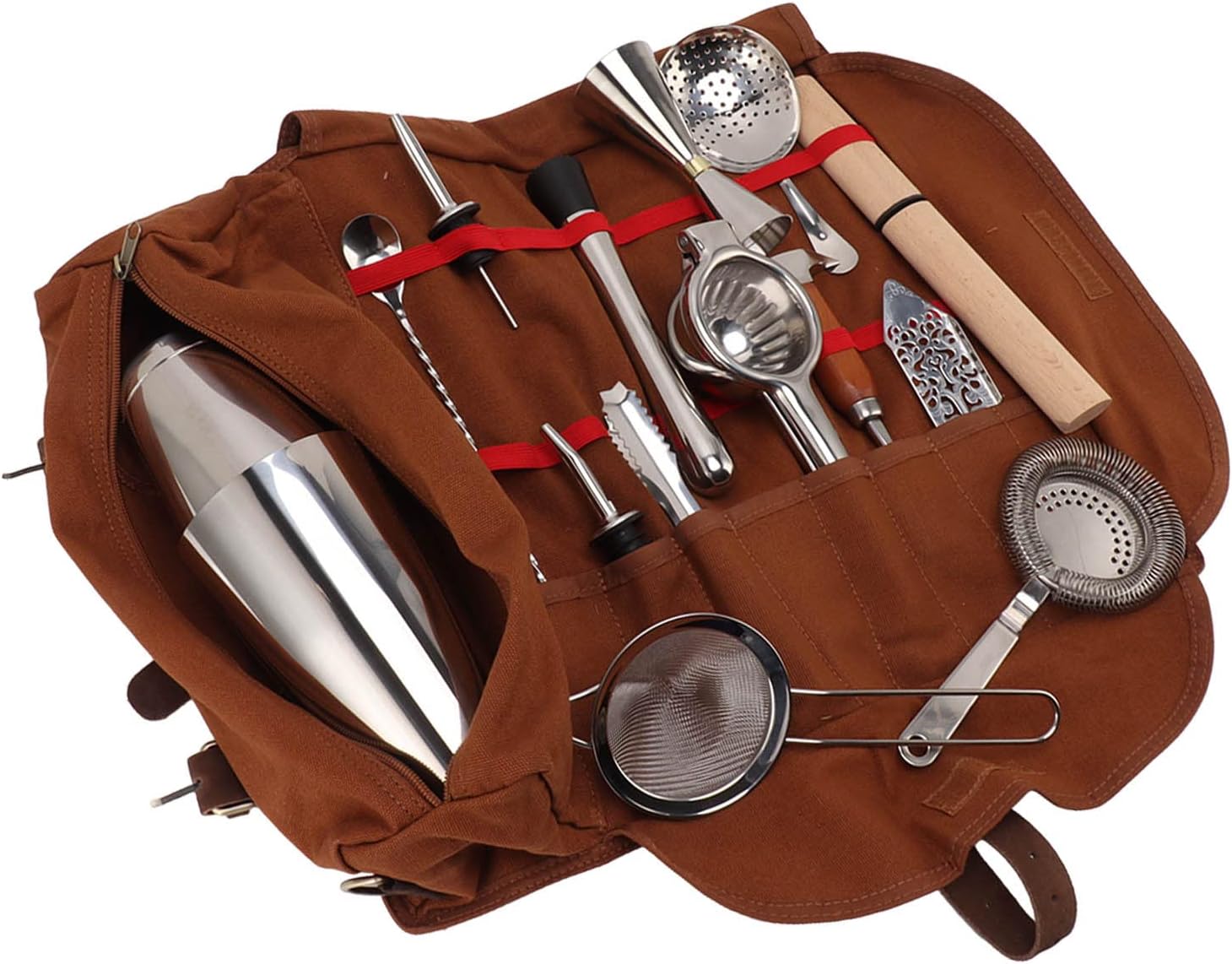 Cocktail Shaker Kit Durable Stainless Steel Bartending Kit for Parties, Camping, Home - 18 Pieces Set
