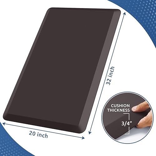 Miniatura 236 de KitchenClouds - Tapete acolchado antifatiga, impermeable, antideslizante, cómodo, para escritorio de pie, cocina, fregadero, hogar y oficina, 17.3 x