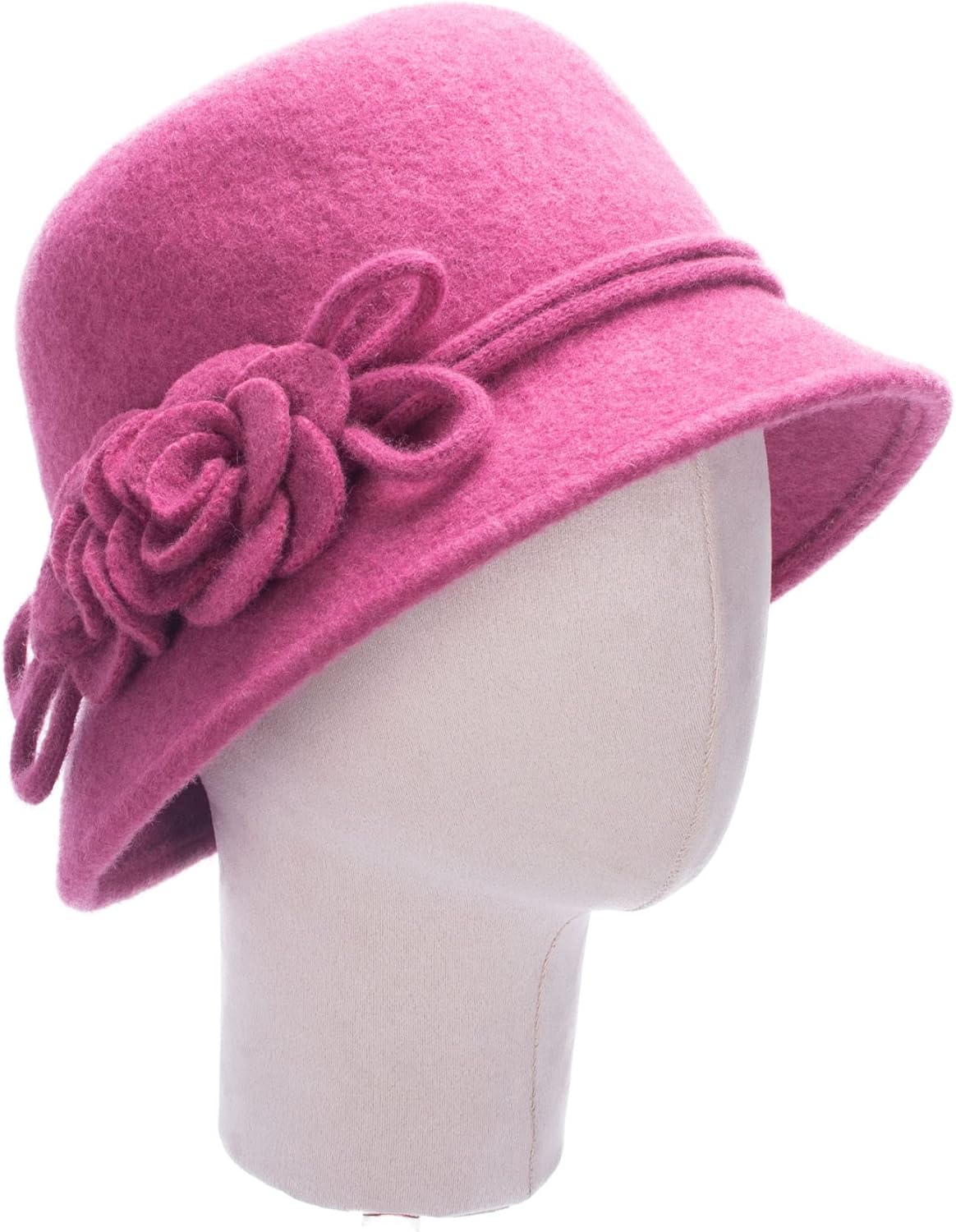 Lawliet Womens Retro Collapsible Soft Knit Wool Cloche Hat Bucket Flower A466 - Image 8