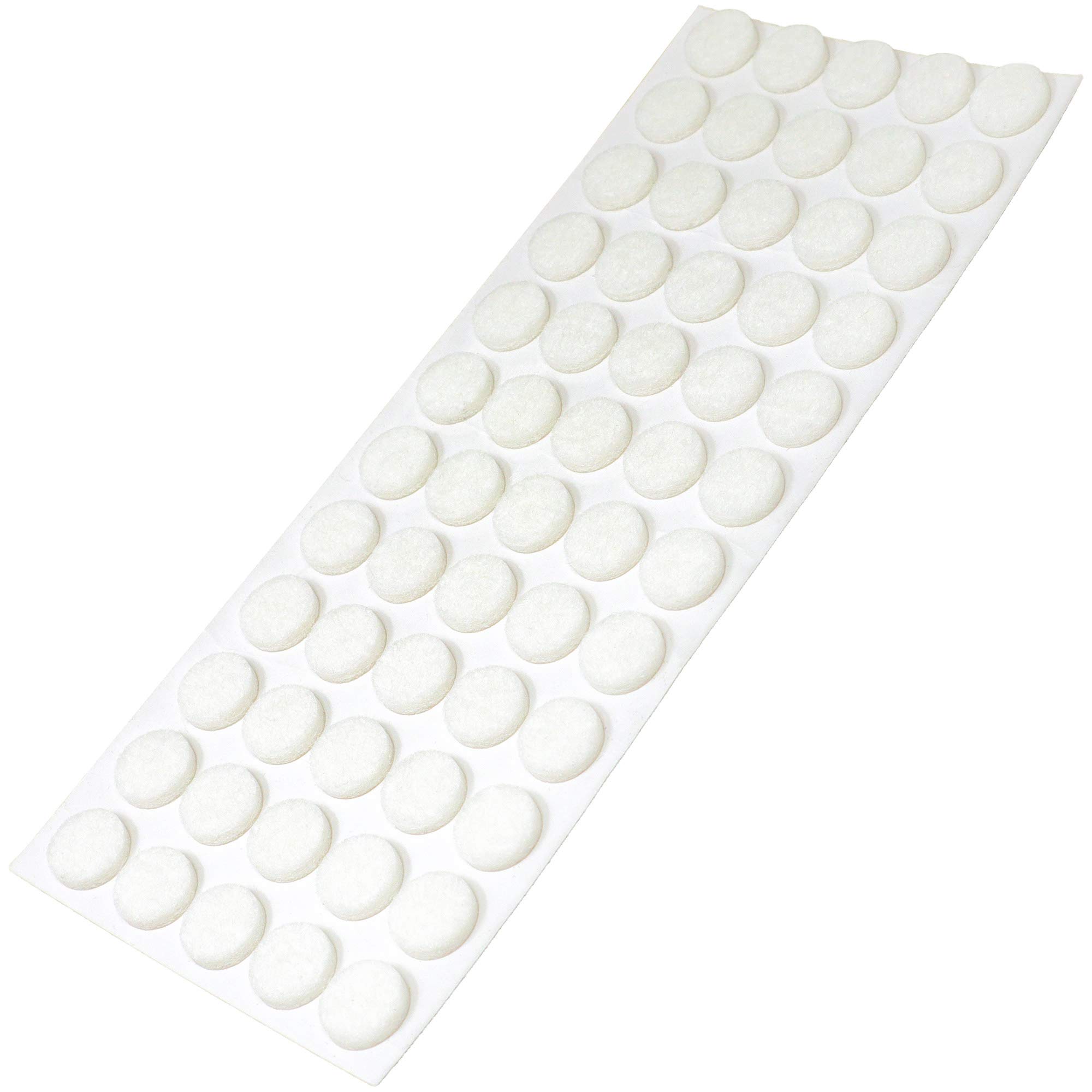Adsamm® / 60 x self-adhesive felt pads/White/ø 0.55'' (ø 14 mm) / round / 0.138'' / 3.5 mm thick stick-on furniture felt glides/Furniture & Chair Glides
