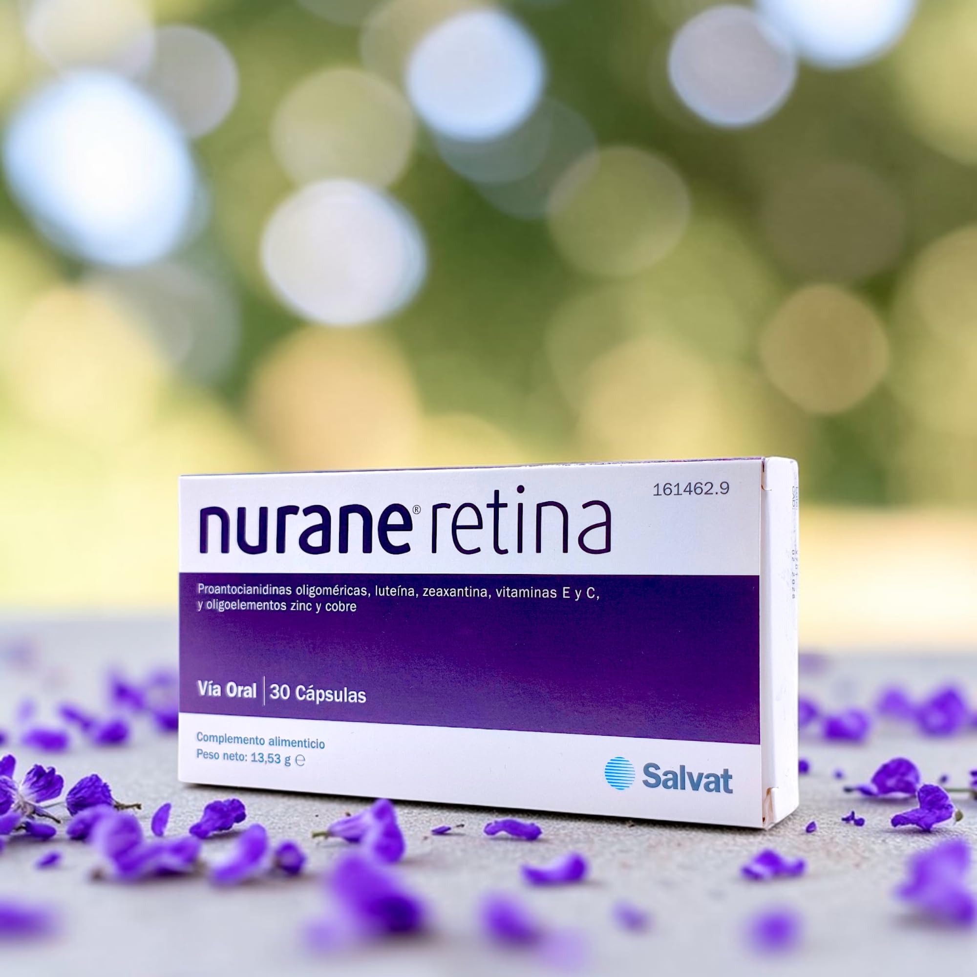 Nurane Retina 30 cápsulas - Complemento alimenticio - Con vitaminas C y E, zinc y cobre - Con luteína, zeaxantina y extracto de corteza de pino