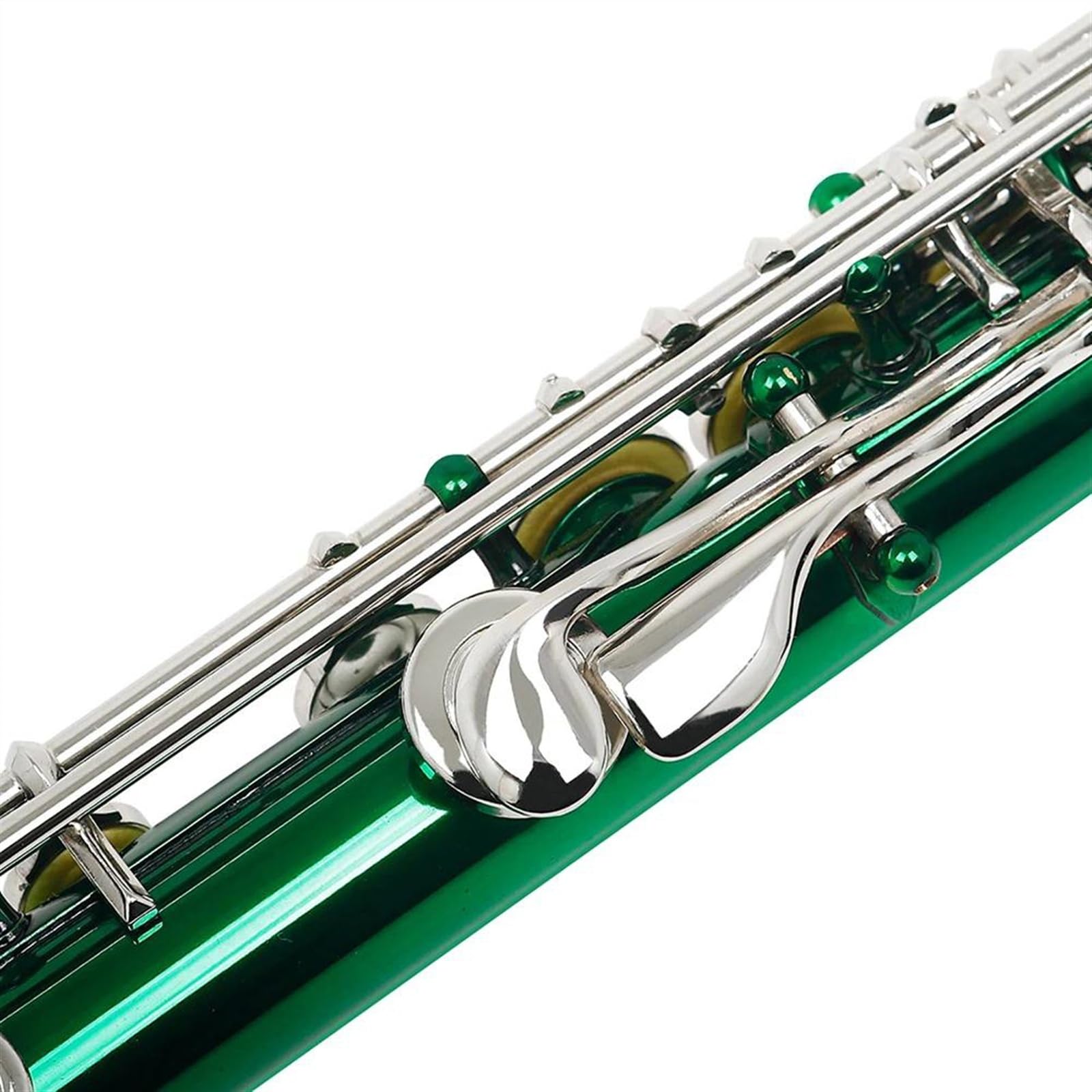 Flauta Verde De 16 Agujeros En Tono C Con Llave E Flauta De Cuproníquel De Concierto Con Bolsa Acolchada Y Accesorios Flauta Travesera Kit