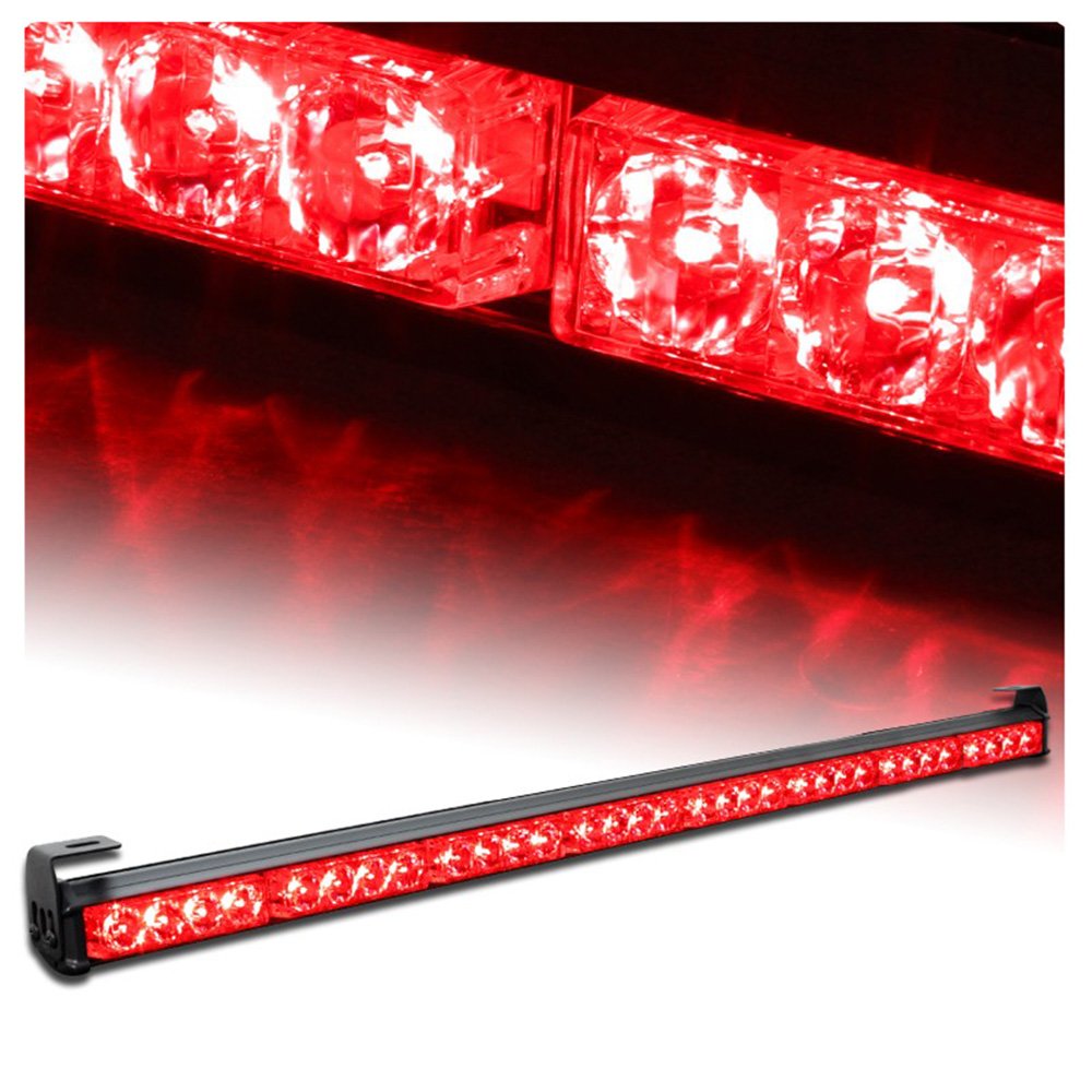 Ediors35.5" LED Traffic Adviser / Advising Emergency Warning Strobe Light Bar (Red)