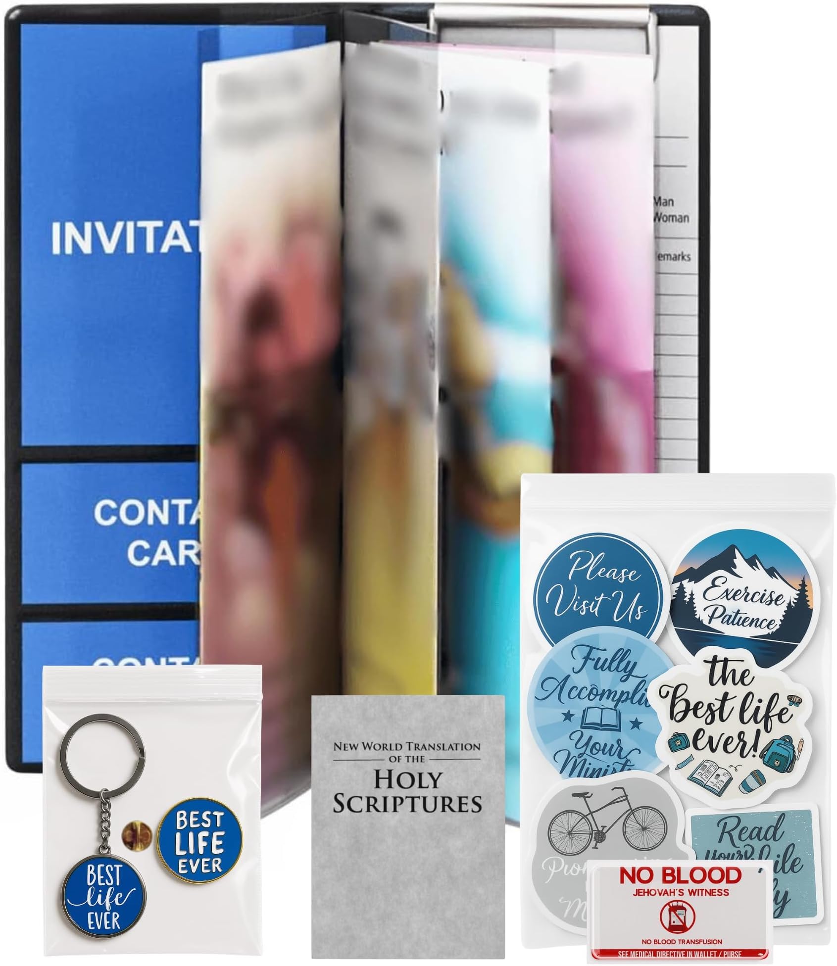 JW Ministry Supplies - Magazine and Tract Holder, Jehovah's Witnesses Accessories, Field Service Organizer, Pins, Gifts