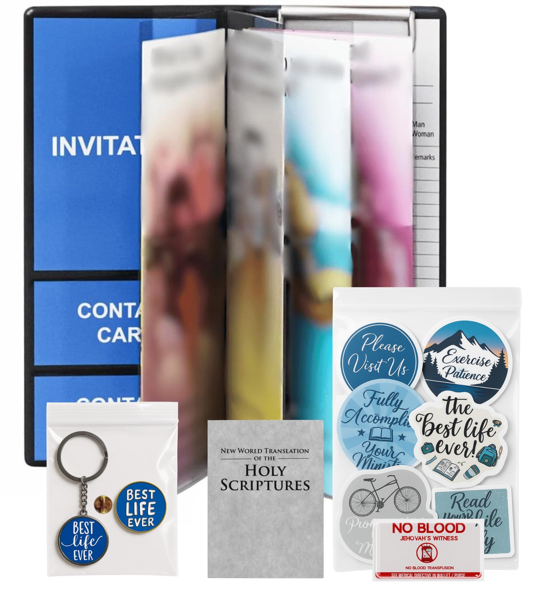 JW Ministry Supplies, jw.org Gifts, Magazine and Tract Holder, Jehovah Witness Accessories, Field Service Supplies, Ministry Organizer, jw.org Pins, JW Gifts Pioneer Tract Holders, Stickers No Blood