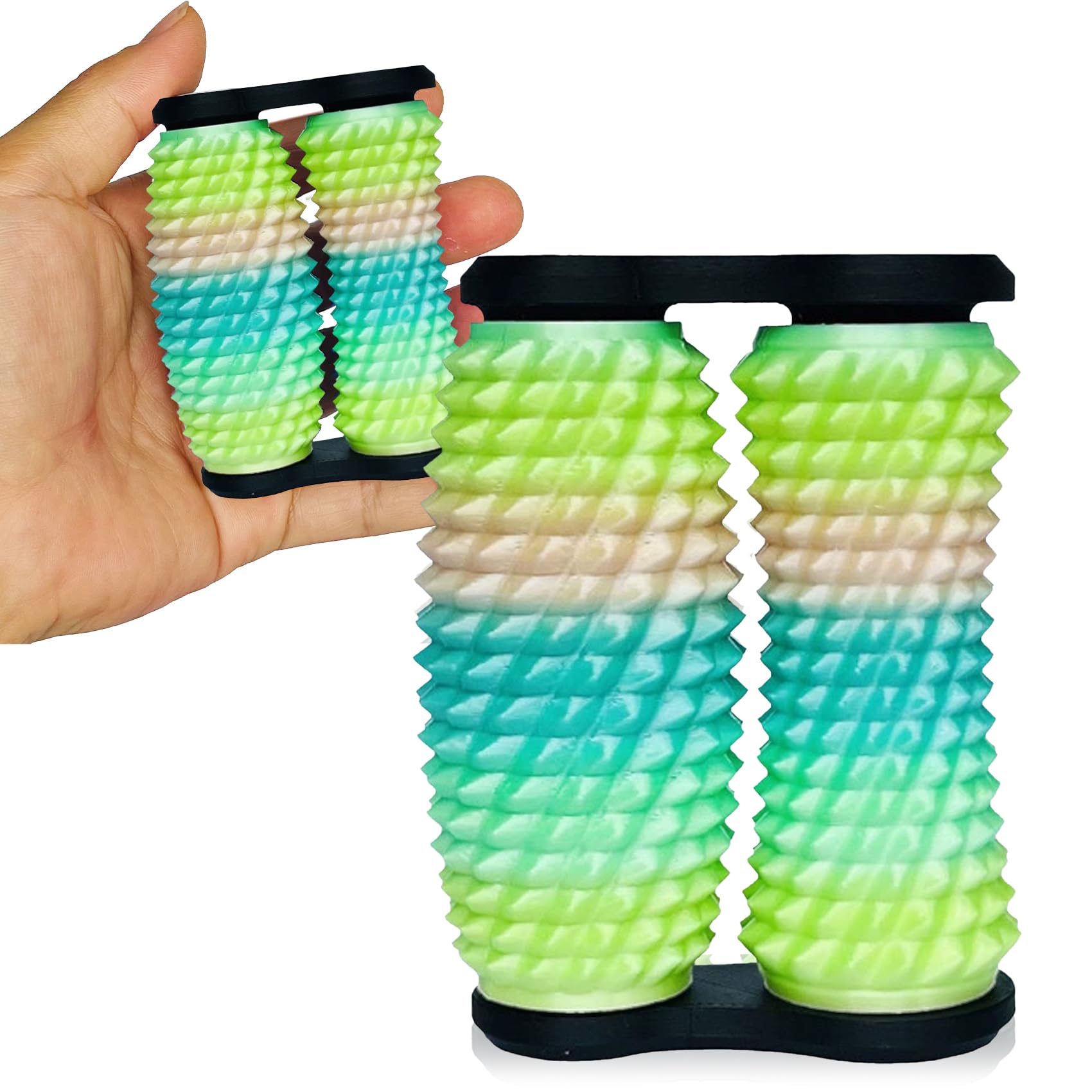 Handheld Fidget Toy with Tactile Spikes for Adults, Help Relieve Stress, Anxiety, Tension, Promotes Focus, Promotes Focus and Portable Design (): Green