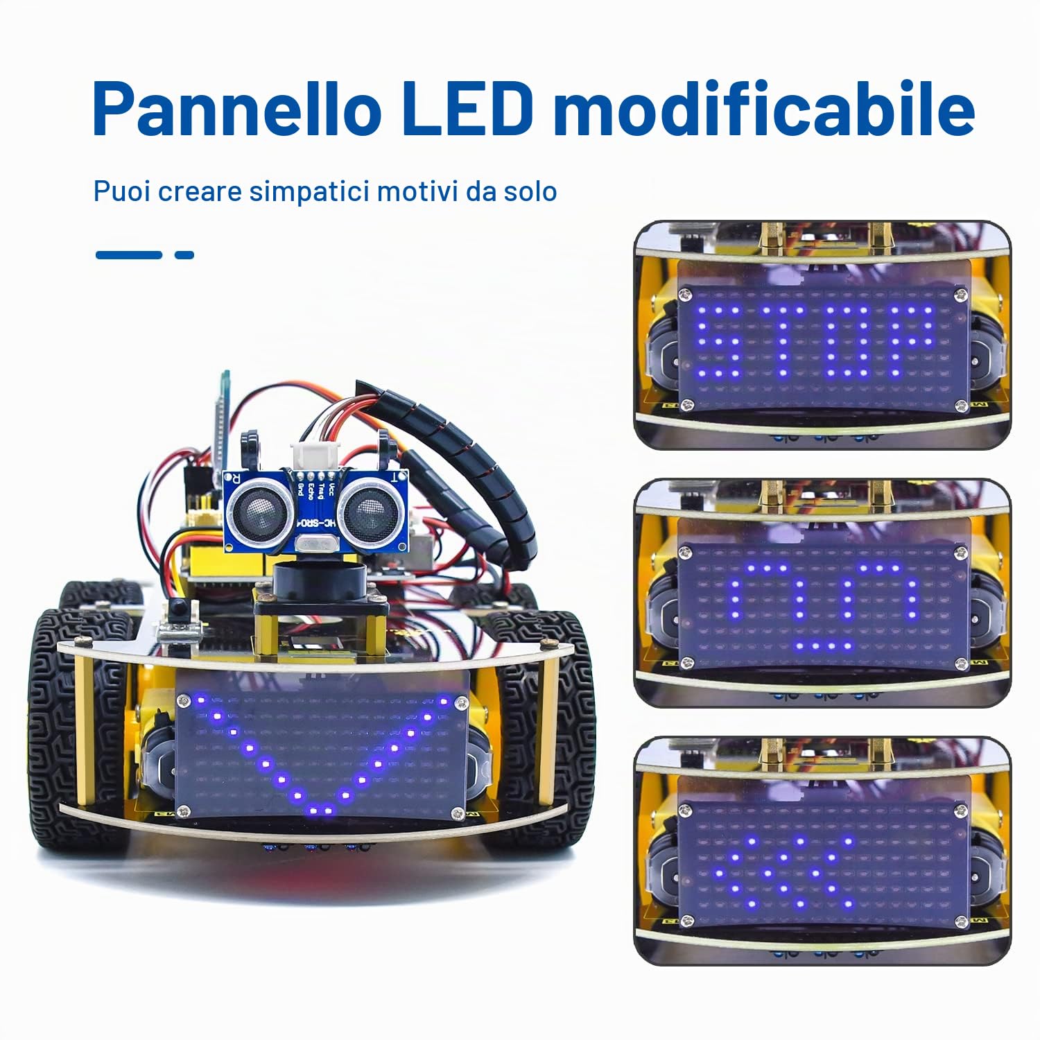 KEYESTUDIO 4WD Robot Car Starter Kit per Arduino R3, Bluetooth IR Remote Control, Line Follow, Evitare ostacoli, ecc Programmazione Robotica Kit per per 14+ adolescenti bambini e adulti