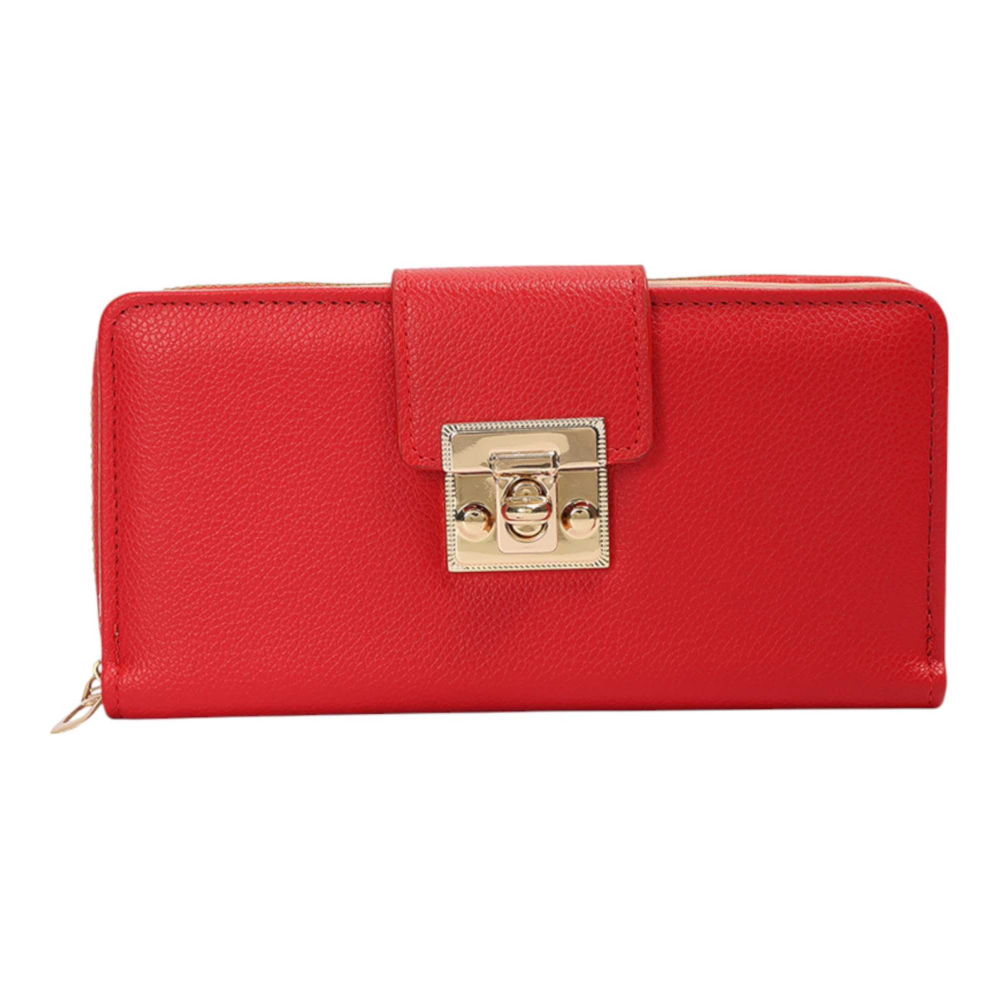 Wallet for Women – PU Ladies Purse with Button Closure | Large Two Fold Textured Women’s Wallet CW20760-image-44