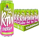 Rubicon RAW 12 Pack Apple & Guava 500ml Energy Drink, 20% Real Fruit Juice, High caffeine with B-Vitamins, Ginseng & Guarana, No Artificial Colours or Flavours, Reduce Tiredness & Boost Energy