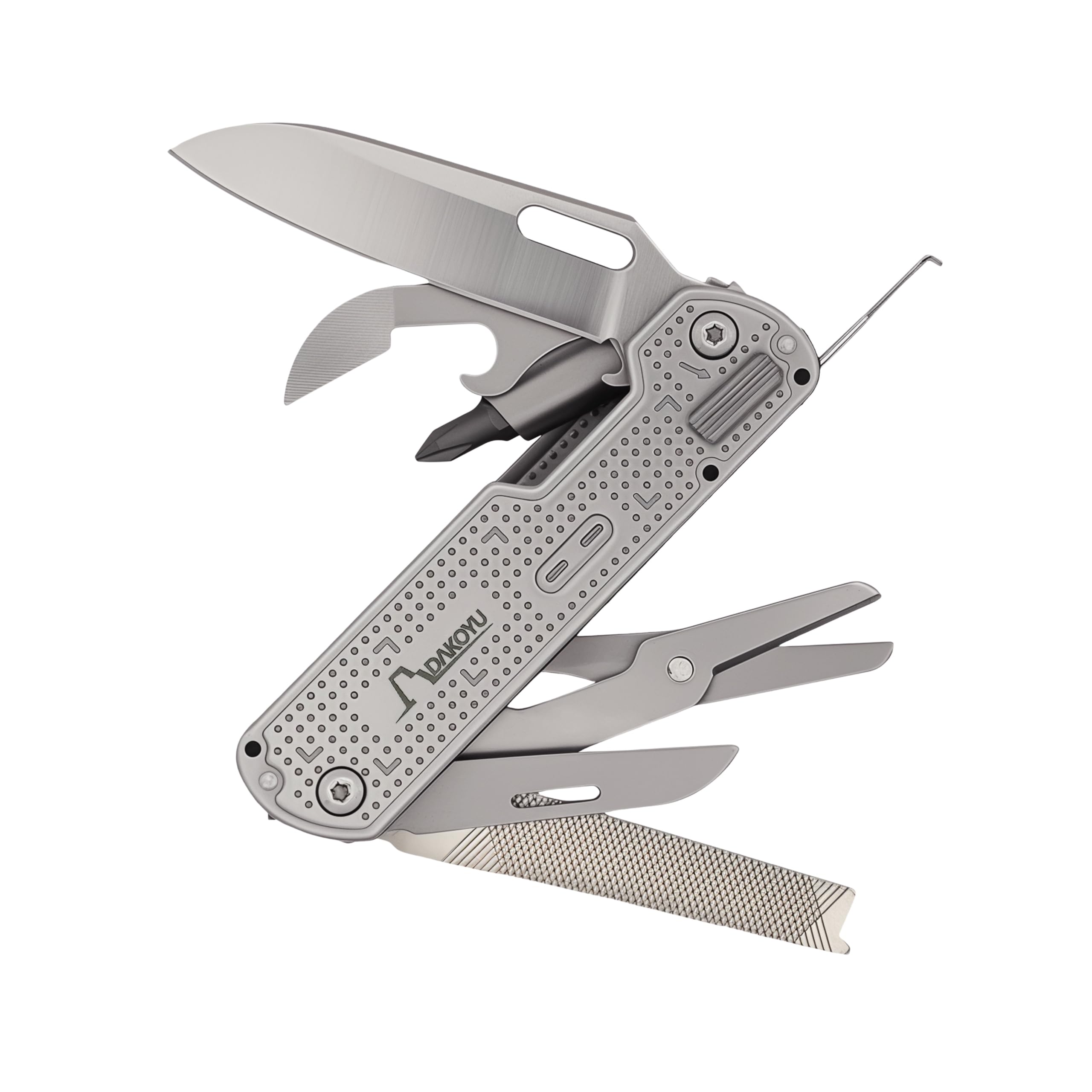 DAKOYU D4™ Multitool, 12-in-1 Everyday Carry, Locking Tools, Blade