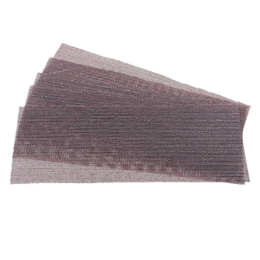 10 szt. Tarcze szlifierskie siatkowe 198x70mm - tarcze ścierne z haczykiem i pętelką, bezpyłowe, papier ścierny zapobiegający blokowaniu się do drewna i metalu(150grit)