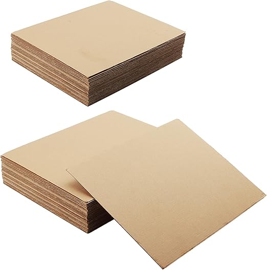 SHEUTSAN 100 Pack 11 x 14 x 1/16 Inch Brown Corrugated Cardboard Sheets, 1.5 mm Thick Flat Cardboard for Packing, DIY Crafts, Mailing