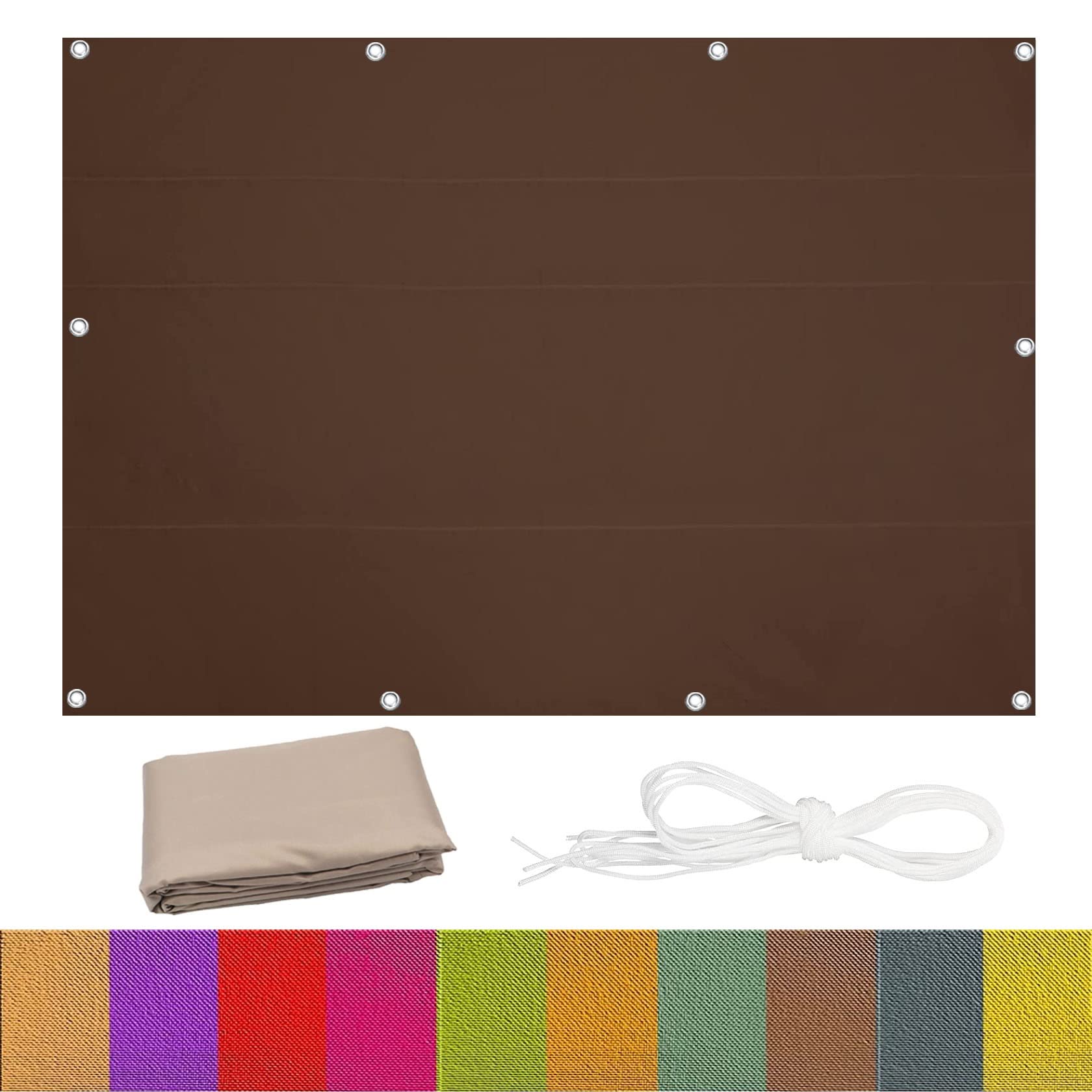 Filet d'ombrage rectangle 1,2x1,8m vin rouge durable pour balcon