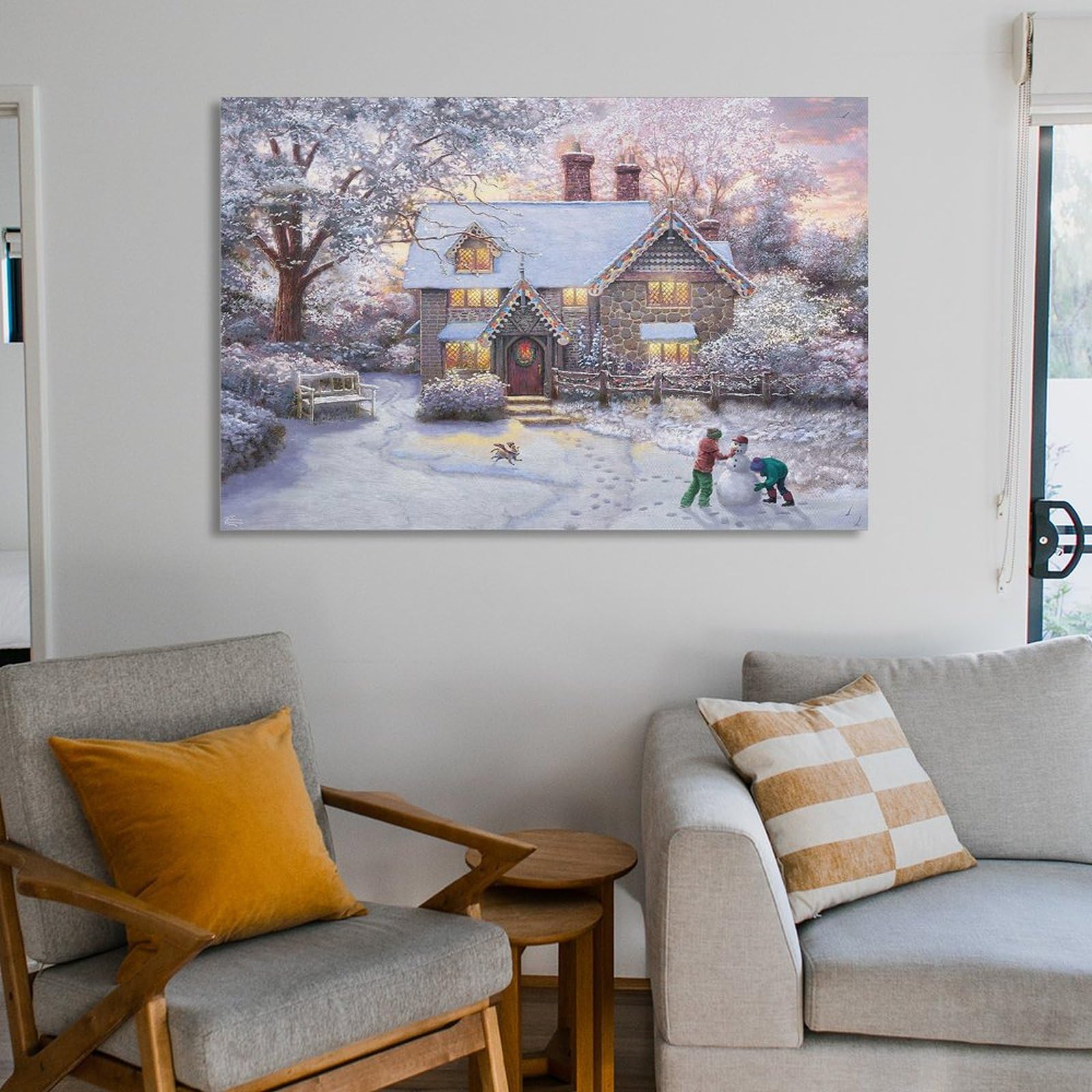 Amazon.co.jp: Thomas Kinkade トーマス・キンケードが雪だるまを作る