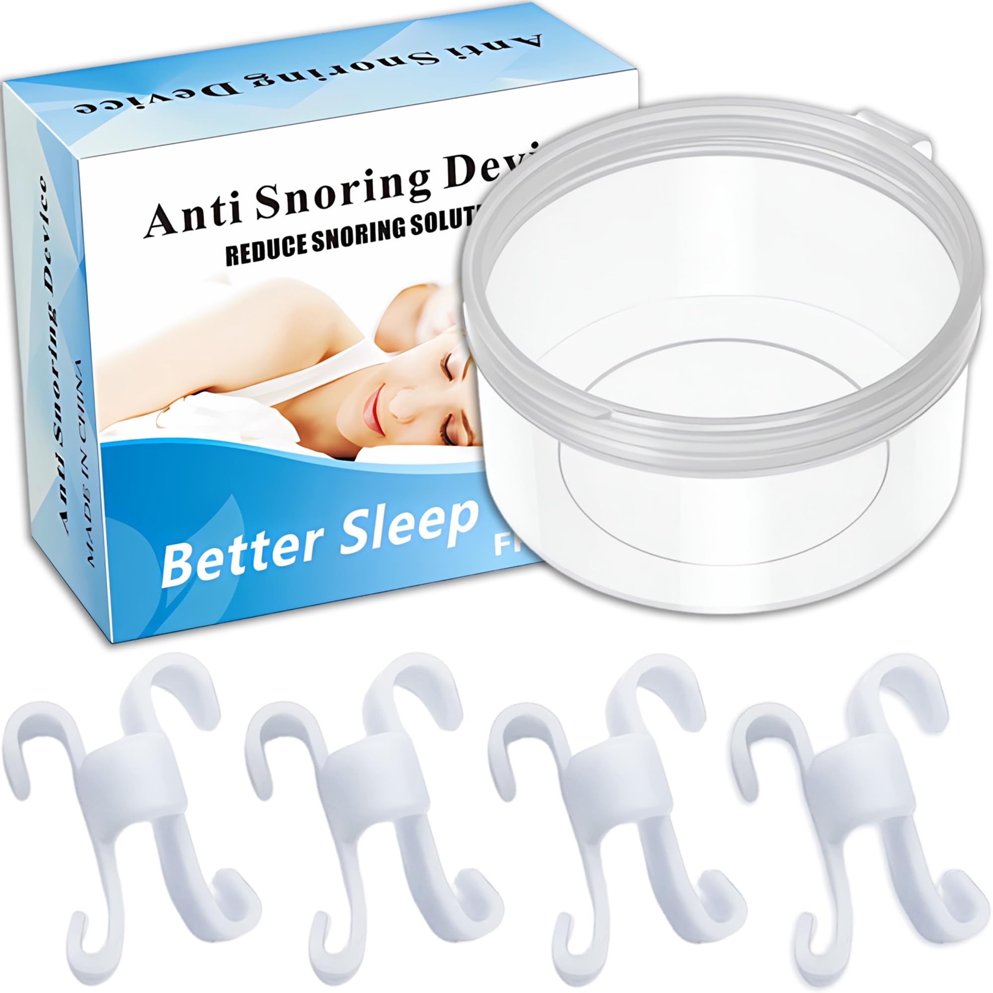 Nasal Dilators for Sleeping & Breathing - 4 Pack Anti Snoring Nose Clip to Improve Airflow & Snoring - Snore Stopper Anti Snoring Device for Men and Woman