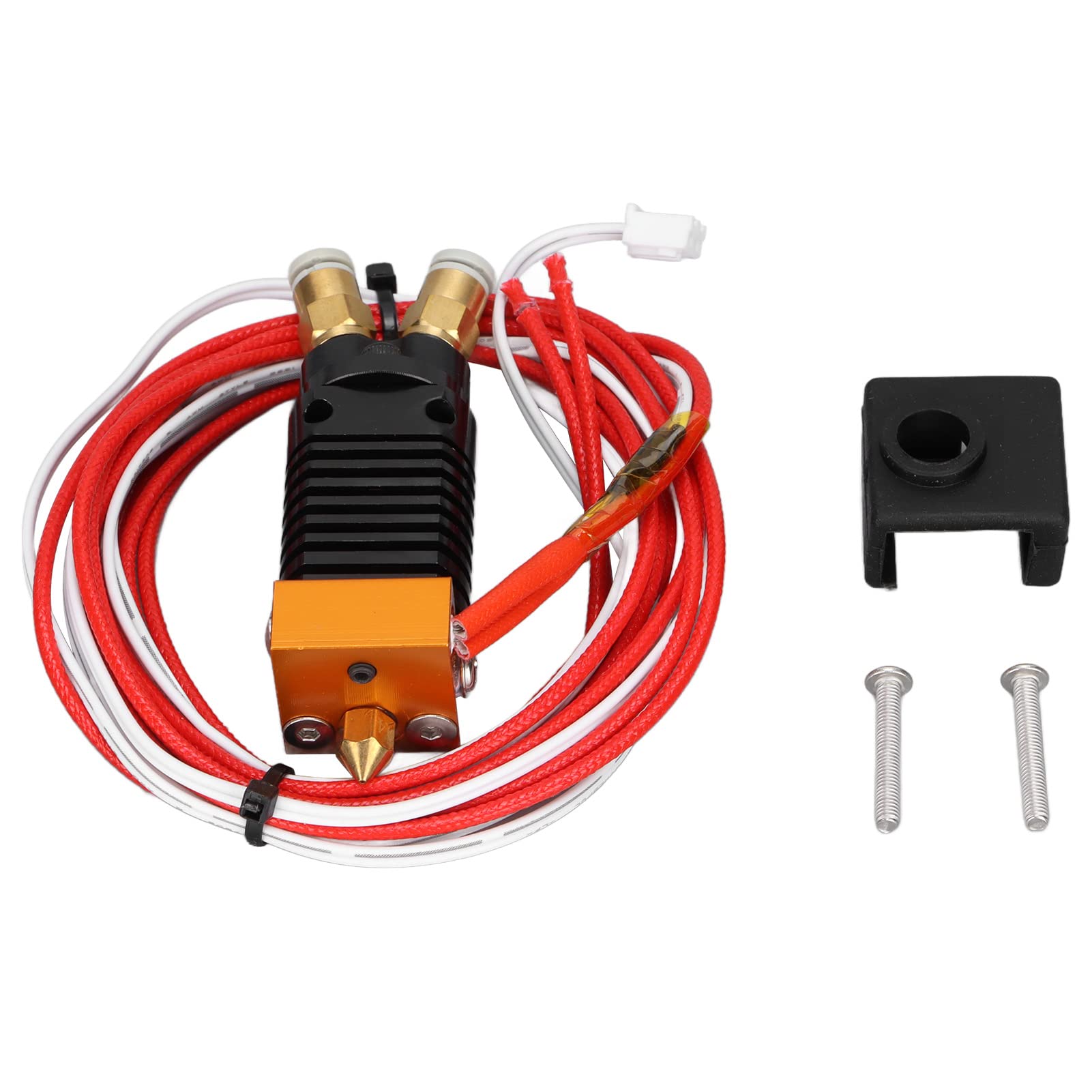 24V 2 in 1 Out Hotend Kit for 3D Printers, Metal Extruder with High Power Heating Rod and 100k Thermistor, Compatible with CR10 Ender3 Series Printers-image-46