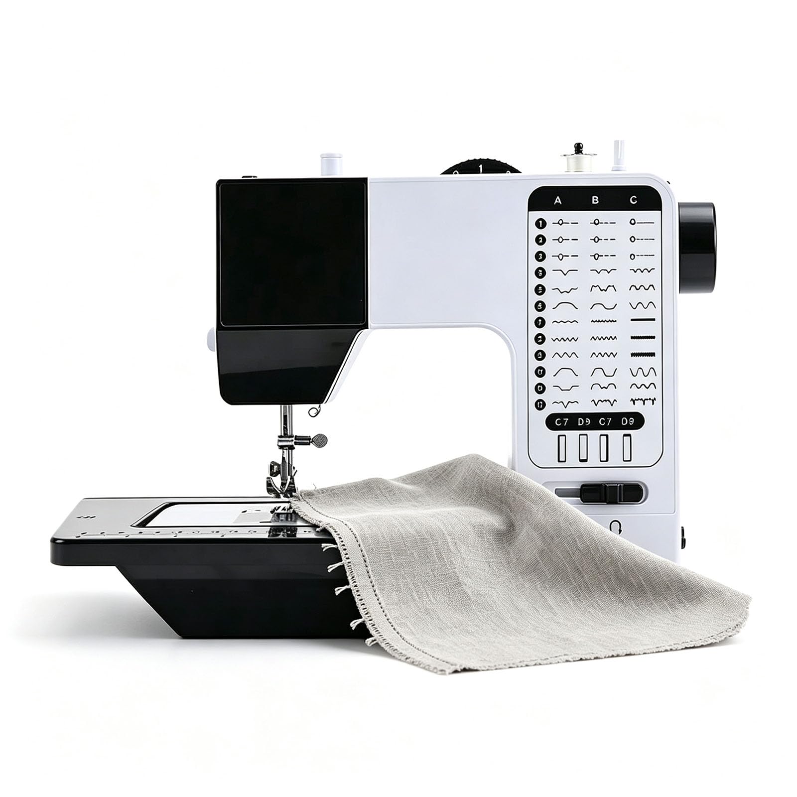 Macchina Da Cucire Industriale Per Impieghi Gravosi, Macchina Da Cucire Portatile Con 38 Punti Integrati, Piano Di Lavoro Estensibile E Luce Notturna A Led, Macchina Da Cucire Multifunzionale Per