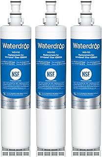 Waterdrop 4396508 Replacement for Everydrop® Filter 5, EDR5RXD1, Whirlpool® WF-NLC240V, 4396510, NLC240V, PNL240V, 4396508p, 4396547, 4392857, LC400V Refrigerator Water Filter, 3-Pack