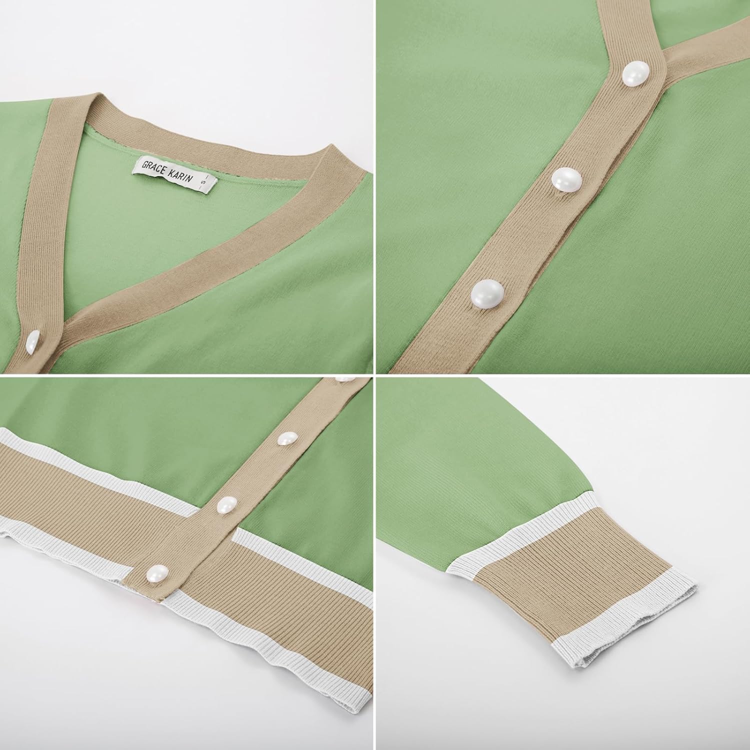 GRACE KARIN Cardigan Sweaters for Women Lightweight Long Sleeve Cropped Cardigan Spring Summer Fashion Clothing Outfits Shrug - Image 7