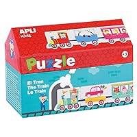 APLI Kids - Scatola puzzle casetta treno, 20 pezzi (16485)