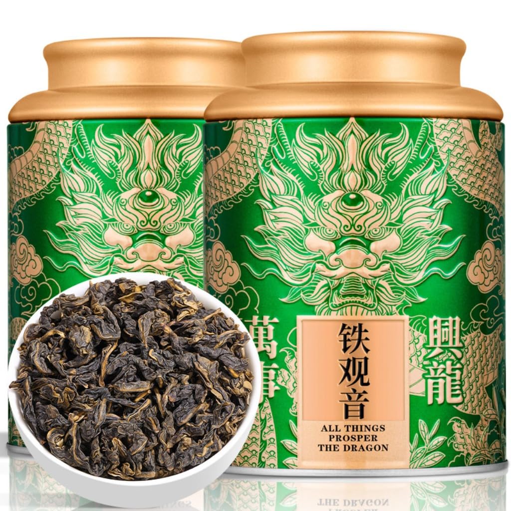 Tè Oolong Premium Tieguanyin Di Anxi | Aroma Intenso Senza Additivi | Tè Cinese Naturale in Foglie Sfuse | 250g / 8,82oz