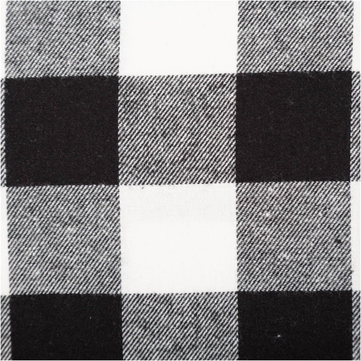 Twill Cotton Fabric Checked White Black 145 cm Sold by the Metre Ideal for Sewing & DIY (145 cm Width)